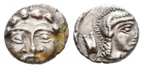 Selge, Pisidia. AR Obol, 3rd Century BC.

Weight: 0,8 gr
Diameter: 10,1 mm