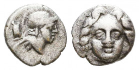 Selge, Pisidia. AR Obol, 3rd Century BC.

Weight: 0,9 gr
Diameter: 9,9 mm