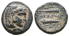 Macedonian Kingdom. Alexander III the Great. 336-323 B.C. AE.

Weight: 5,7 gr
Diameter: 18,5 mm