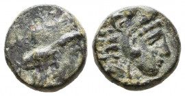 Macedonian Kingdom. Alexander III the Great. 336-323 B.C. AE.

Weight: 2,3 gr
Diameter: 12,9 mm