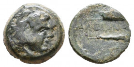 Macedonian Kingdom. Alexander III the Great. 336-323 B.C. AE.

Weight: 1,7 gr
Diameter: 11,8 mm