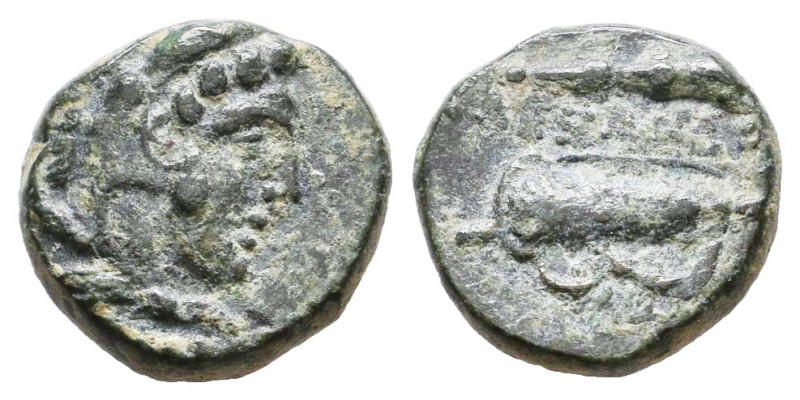 Macedonian Kingdom. Alexander III the Great. 336-323 B.C. AE.

Weight: 1,6 gr...