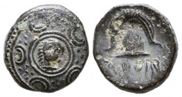 Macedonian Kingdom. Alexander III the Great. 336-323 B.C. AE.

Weight: 4,1 gr
Diameter: 15,3 mm