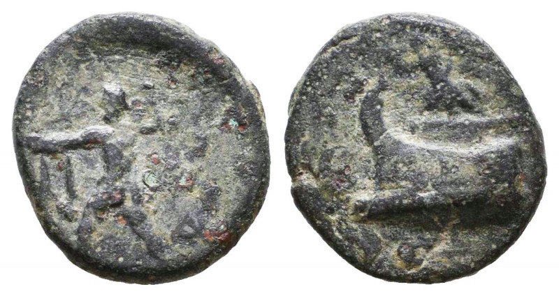 MACEDON, Kings of. Demetrios Poliorketes . 306-285 BC. Æ.

Weight: 1,6 gr
Dia...