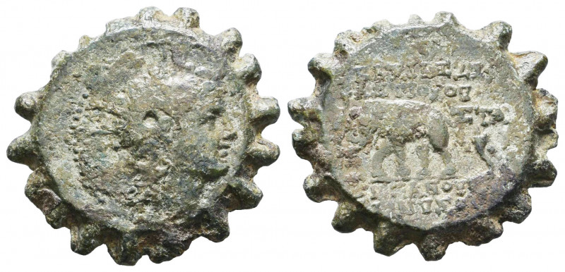 Seleukid Kings, Antiochos VI (144-142 BC). Serrate Æ. Antioch on the Orontes

...