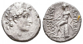 Kings of Syria, Antiochos IV. AR. Antioch, 175-164.

Weight: 3,7 gr
Diameter: 16,3 mm