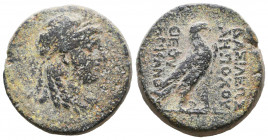 Seleukid Kingdom. Antiochos IV Epiphanes. Æ.

Weight: 20,5 gr
Diameter: 24,9 mm