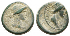 Mysia. Pergamon. Pseudo-autonomous issue .
Bronze Æ

Weight: 3,5 gr
Diameter: 16,2 mm