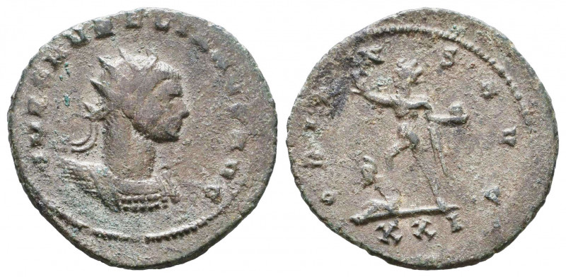 Aurelian AD 270-275. 
Antoninian AR

Weight: 3,5 gr
Diameter: 24 mm