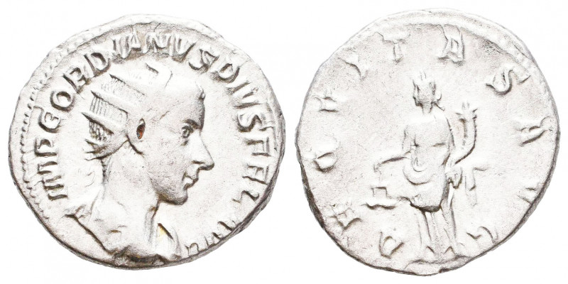 Gordian III Pius (238-244 AD). AR Antoninianus. 238-239 AD.

Weight: 4 gr
Dia...