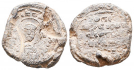 Byzantine Lead Seals, 7th - 13th Centuries
Reference:
Condition: Very Fine

Weight: 11 gr
Diameter: 26,1 mm