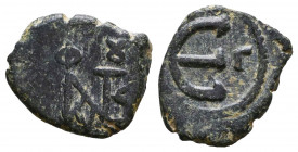Iustinus II (565-578 AD). AE Pentanummium, Constantinopolis.

Weight: 1,8 gr
Diameter: 16,4 mm