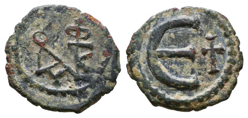 Iustinus II (565-578 AD). AE Pentanummium, Constantinopolis.

Weight: 1,2 gr
...