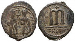 Justin II, with Sophia, 565-578. Follis, Theopolis.

Weight: 8,8 gr
Diameter: 29 mm