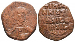 Anonymous Folles. temp. Basil II & Constantine VIII, circa 1020-1028. Æ Follis. Class A3.

Weight: 8,4 gr
Diameter: 27,7 mm