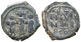 Heraclius, with Martina and Heraclius Constantine. 610-641. Æ Follis. Constantinople mint

Weight: 8,8 gr
Diameter: 27,2 mm