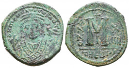 MAURICE TIBERIUS. 582-602 AD. Æ Follis. Theopolis.

Weight: 10,1 gr
Diameter: 27,7 mm