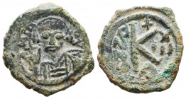 Justinian I the Great (AD 527-565). Æ Half follis.

Weight: 7,3 gr
Diameter: 22,4 mm