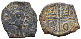 CRUSADERS.Tancred. Regent, 1101-1112. Æ Follis. Third type.

Weight: 2,5 gr
Diameter: 22,6 mm