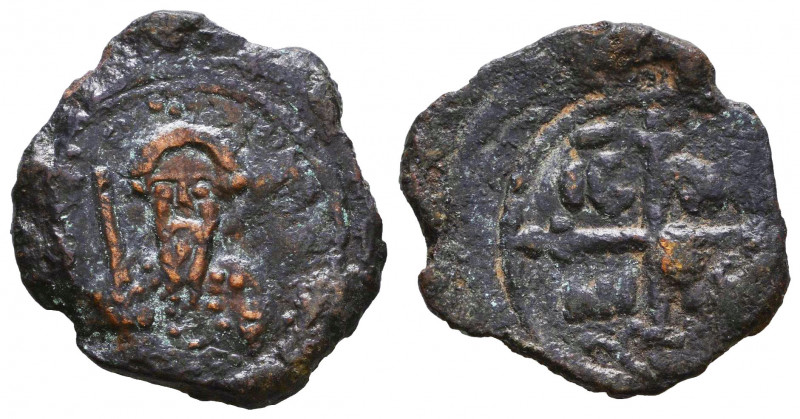 CRUSADERS. Tancred. Regent, 1101-1112. Æ Follis. Second type.

Weight: 4,1 gr...