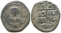 Anonymous Folles, time of Romanus III, circa 1028-1034. Follis, Class B.

Weight: 12,2 gr
Diameter: 31,1 mm
