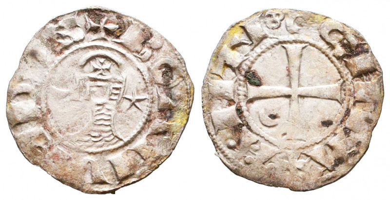 AD 1163-1233. Bohémond III or Bohémond IV. Antioch
Denier AR

Weight: 0,8 gr...