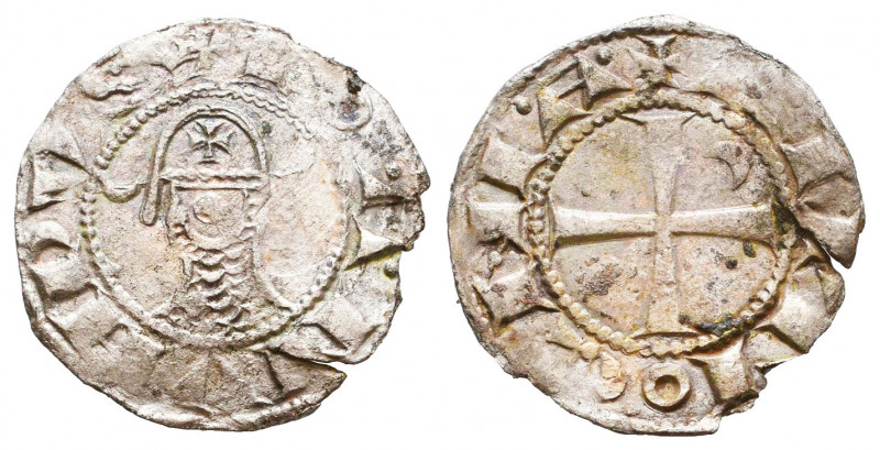 AD 1163-1233. Bohémond III or Bohémond IV. Antioch
Denier AR

Weight: 0,7 gr...