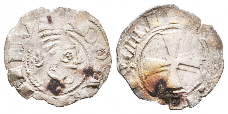 AD 1163-1233. Bohémond III or Bohémond IV. Antioch
Denier AR

Weight: 0,6 gr...