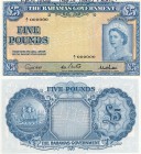 Bahamas, 5 Pounds, UNC, SPECİMEN, p16cs, Serial Number: A/1 000000, (Very Rare)