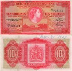 Bermuda, 10 Shillings, 1957, XF, QE II, p19b, serial number: R/1 523131