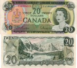 Canada, 20 Dollars, 1969, AUNC, QE II, p89a, Serial Number: EJ 1994059