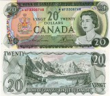 Canada, 20 dollars, 1969, AUNC, QE II, p89b, Serial Number: *DW 3308748 (replacement)