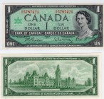 Canada, 1 Dollar, 1967, UNC, QE II, p84b, serial number: O/O 5787421
