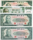 China, 100 Yuan (3), (100 Yuan, 1964, VF-XF, p1977, Serial number: C845143L), (100 Yuan, 1970, XF-AUNC, p1981, serial number: T344071S), (100 Yuan, 19...