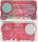 East African, 10 Shillings, 1964, UNC, SPECİMEN, p46, no serial number no signature