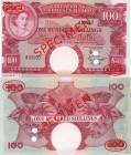 East African, 100 Shillings, 1958, AUNC-UNC, QE II, p40, serial number:A00000, SPECİMEN, VERY RARE
