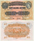 East African, 20 Shillings, 1955, UNC, QE II, p35, serial number: G79 19085, VERY RARE