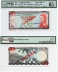 East Caribbean, 100 Dollars, 1965, UNC, PMG 65, QE II, p16s, serial number: A2 000000, St. Vincent Island, SPECİMEN, VERY RARE