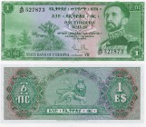 Ethiopia, 1 Ethiopian Dollar, 1961, UNC, p18, serial number: A/27 527873, Emperor Haile Selassie portrait