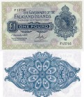 Falkland Islands, 1 Pound, 1977, UNC, QE II, p8c, serial number: F 13716