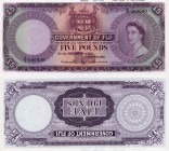 Fiji, 5 Pounds, 1960, UNC, SPECİMEN, p54s, Serial Number: C/1 000000, (Very Rare)
