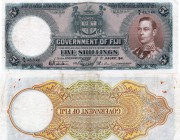 Fiji, 5 Shillings, 1941, XF-AUNC, p37d, serial number: B/3 48.540, King George, RARE