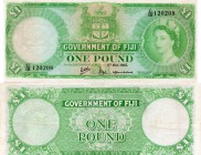 Fiji, 1 Pound, 1965, XF, QE II, p53g, serial number: C/18 120208