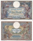 France, 100 Francs, 1919, AUNC, p71a, serial number: X.6232-935, RARE