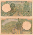 French West Africa, 1000 Francs, 1954, AUNC, p42, serial number: H.4102-577, RARE