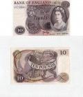 Great Britain, 10 Pounds, 1971, UNC, QE II, p367c, serial number: B77 064369, sign: Page)