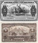 Guatemala, Banco Americano de Guatemala, 5 Pesos, 1897, UNC, SPECİMEN, pS112s, serial number: 000000, VERY RARE