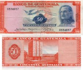 Guatemala, 50 Quetzales, 1973, XF, p56g, serial number: 0334657, General J. M. Orellana portrait, RARE