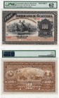 Guatemala, Banco Americano de Guatemala, 100 Pesos, 1913, UNC, PMG 62, pS114s, serial number: 000000, SPECİMEN, VERY RARE