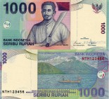 Indonesia, 100 Rupiah, 2000, UNC, p141a, sign: Nasution/Pohan, Serial number: NTH123456 (SUPER SERİAL NUMBER: 123456)